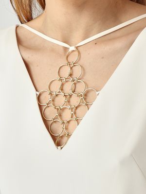 5. Abito donna in cady stretch Avorio