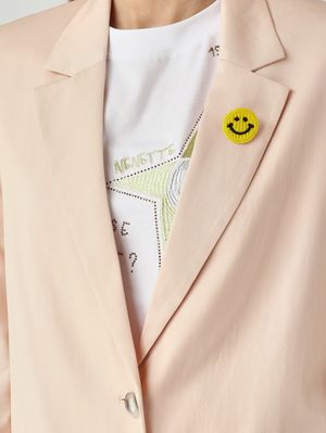 5. Blazer de mujer en mezcla de algodón Rosa empolvado
