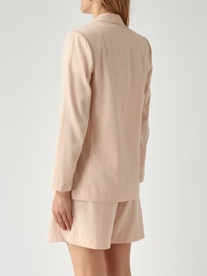 4. Blazer de mujer en mezcla de algodón Rosa empolvado