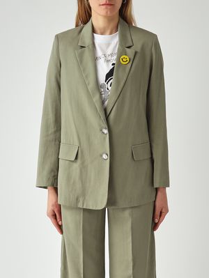 1. Blazer de mujer en mezcla de algodón Salvia