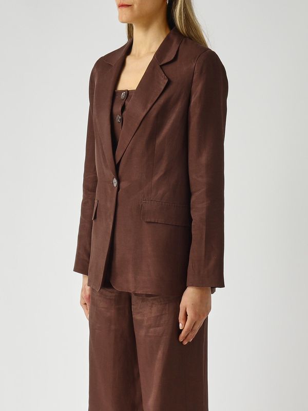 3. Blazer Bitti de mujer en mezcla de lino Cacao Nenette bitti