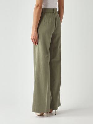 4. Pantalone donna Erica in misto cotone Salvia