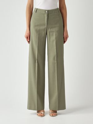 1. Pantalone donna Erica in misto cotone Salvia