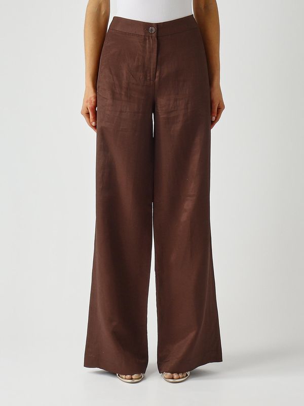1. Pantalon femme Eufemia en lin mélangé Cacao Nenette eufemia
