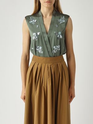 1. Body de mujer de satén Salvia