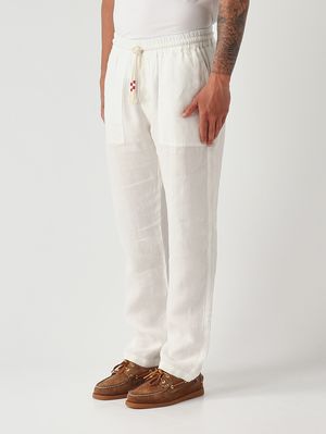 3. Men's Calais linen trousers White