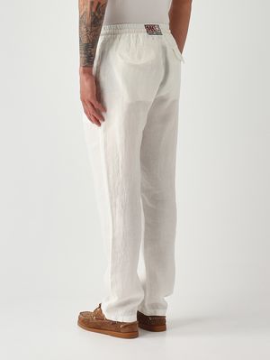 4. Men's Calais linen trousers White