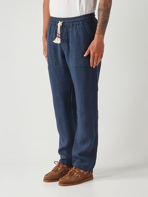 3. Men's Calais linen trousers Navy blue