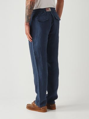 4. Men's Calais linen trousers Navy blue