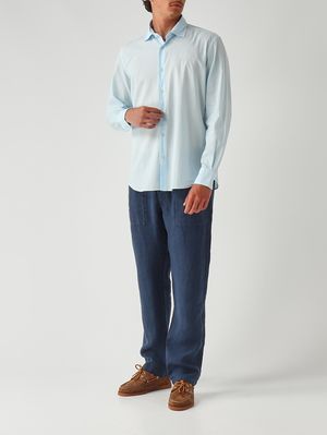 2. Men's Calais linen trousers Navy blue