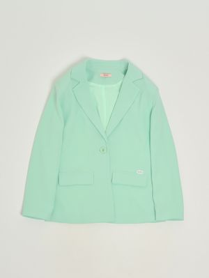 1. Blazer bambina in crêpe Verde