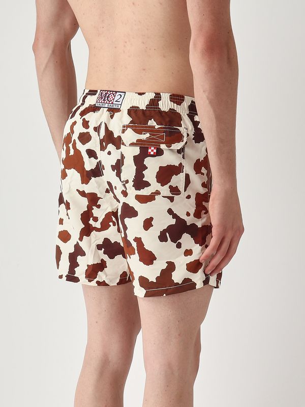 2. Herren-Badehose Gustavia mit Print Rinderhaut MC2 Saint Barth gus0001
