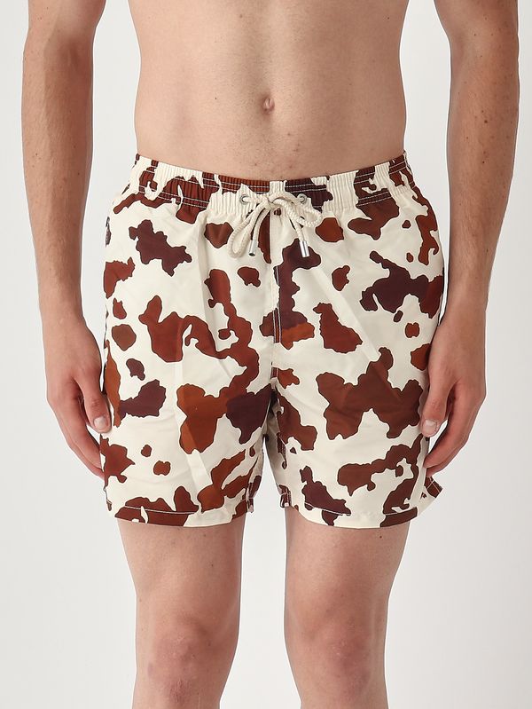 Herren-Badehose Gustavia mit Print Rinderhaut MC2 Saint Barth
