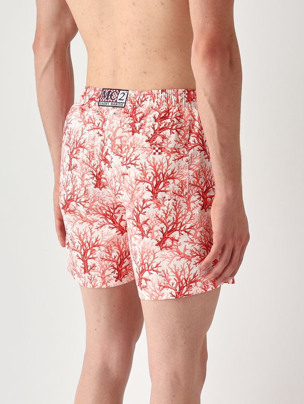 2. Herren-Badehose Gustavia mit Print Koralle MC2 Saint Barth gus0001