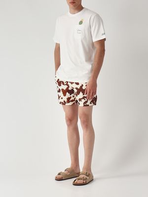 3. Herren-Badehose Gustavia mit Print Rinderhaut