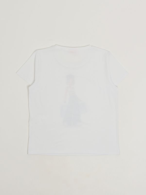 2. Camiseta de niña de algodón elástico Blanco Liu Jo ga6169js003