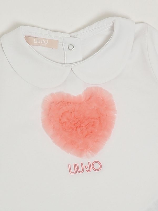 3. T-Shirt für Babymädchen aus Stretch-Baumwolle Weiß Liu Jo ha6027js003