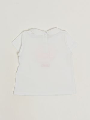 2. T-Shirt für Babymädchen aus Stretch-Baumwolle Weiß