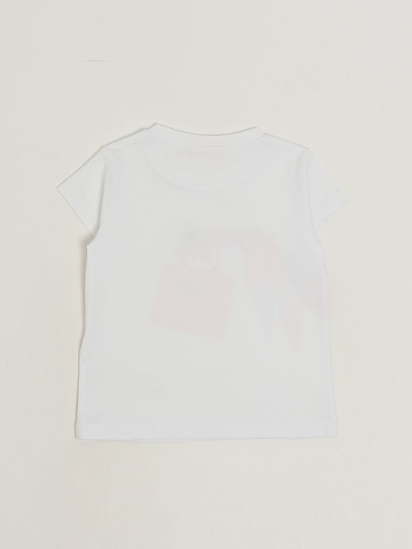 2. Camiseta de niña de algodón elástico Blanco y rosa Liu Jo ka6027js003