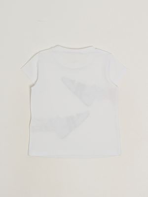 2. Camiseta de niña de algodón elástico Blanco