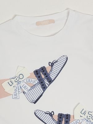 3. Camiseta de niña de algodón elástico Blanco