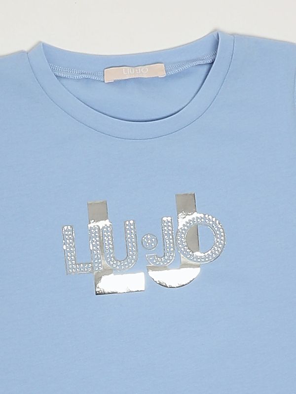 3. Mädchen-T-Shirt aus Stretch-Baumwolle Blau Liu Jo ka6116js003