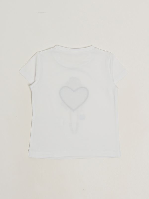 2. Camiseta de niña de algodón elástico Blanco-Denim Liu Jo ka6118js003