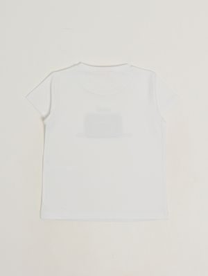 2. Camiseta de niña de algodón elástico Blanco