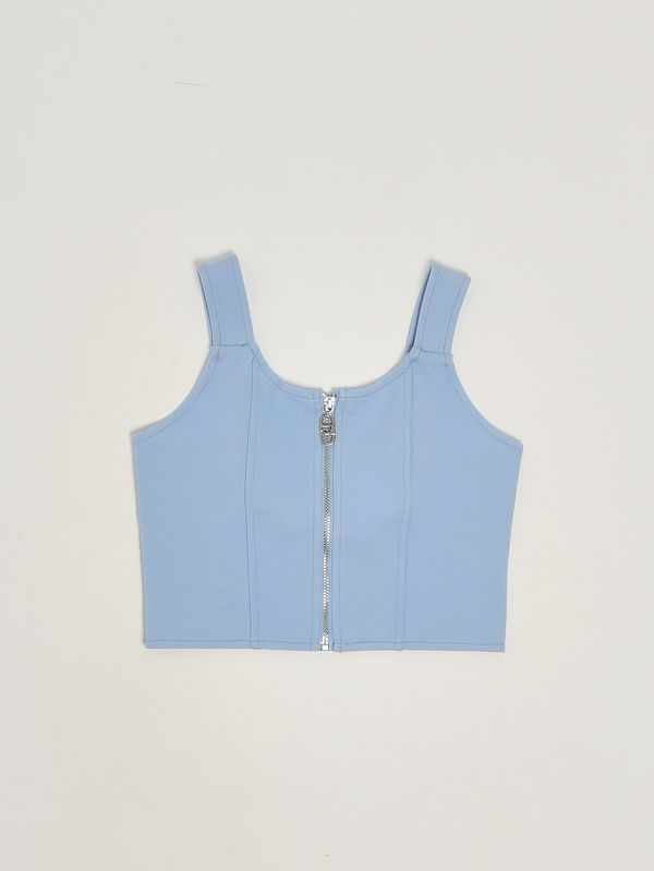 1. Mädchen-Top aus Viskose-Stretch-Mix Hellblau Liu Jo ga6134j4882