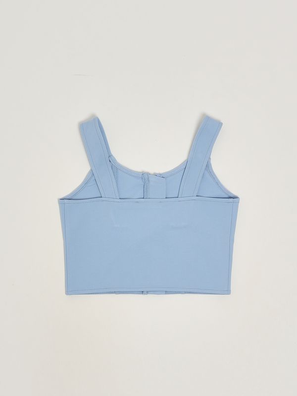 2. Mädchen-Top aus Viskose-Stretch-Mix Hellblau Liu Jo ga6134j4882