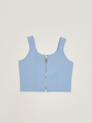 1. Mädchen-Top aus Viskose-Stretch-Mix Hellblau