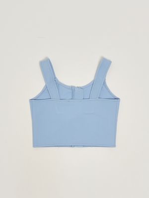 2. Mädchen-Top aus Viskose-Stretch-Mix Hellblau