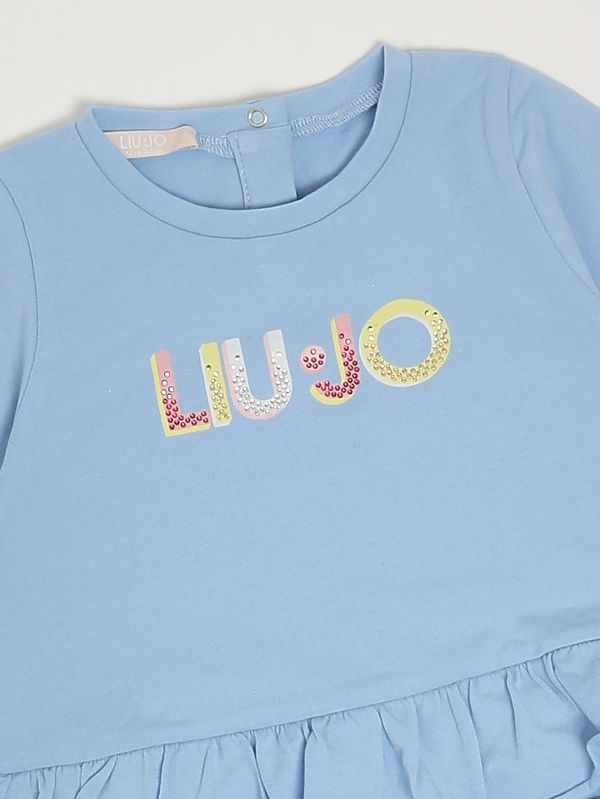 3. Abito neonata in cotone stretch Azzurro Liu Jo ha6069js003