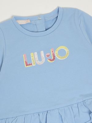 3. Abito neonata in cotone stretch Azzurro