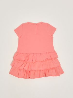 2. Vestido de algodón elástico para bebé Coral