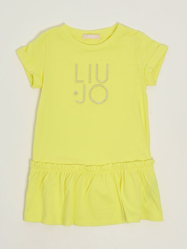 1. Abito bambina in cotone stretch Giallo Liu Jo ka6112js003