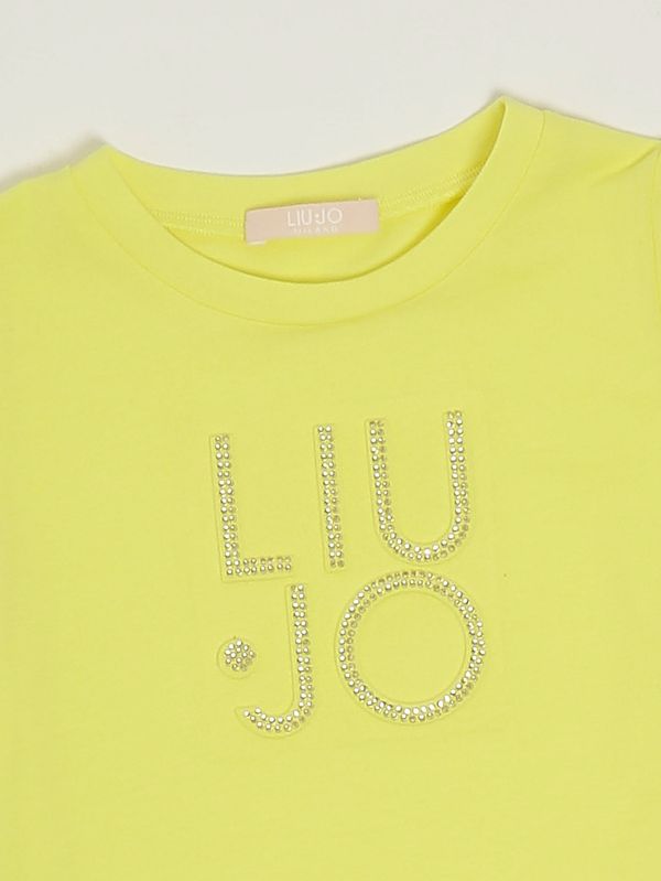 3. Abito bambina in cotone stretch Giallo Liu Jo ka6112js003