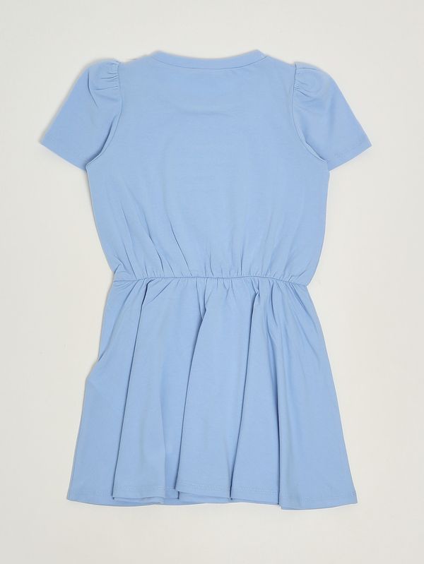 2. Vestido de niña de algodón elástico. Azul Liu Jo ka6113js003
