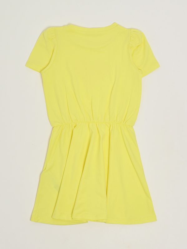 2. Abito bambina in cotone stretch Giallo Liu Jo ka6113js003