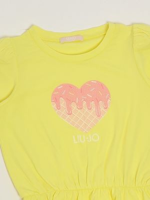 3. Abito bambina in cotone stretch Giallo