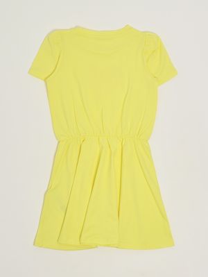 2. Abito bambina in cotone stretch Giallo