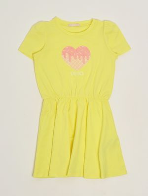 1. Abito bambina in cotone stretch Giallo