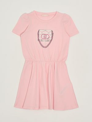 1. Abito bambina in cotone stretch Rosa