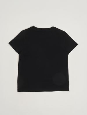 4. Lot de 3 t-shirts en coton pour fille Blanc-Rose-Noir