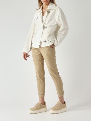 2. Giacca donna in misto cotone Bianco