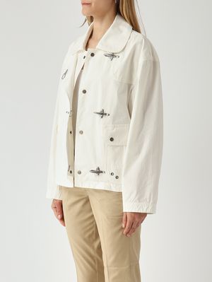 3. Giacca donna in misto cotone Bianco