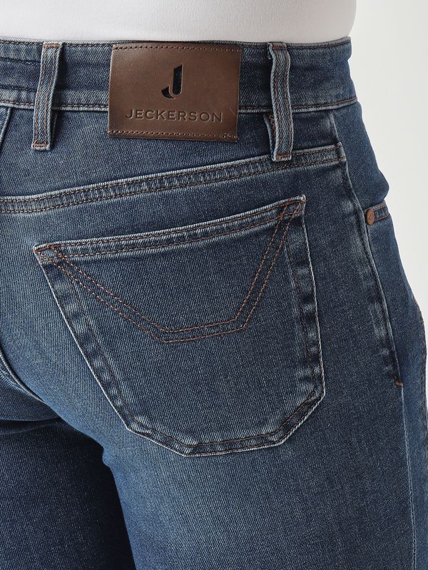 5. Jean homme John en coton stretch Bleu moyen foncé Jeckerson pe26juppa077john001
