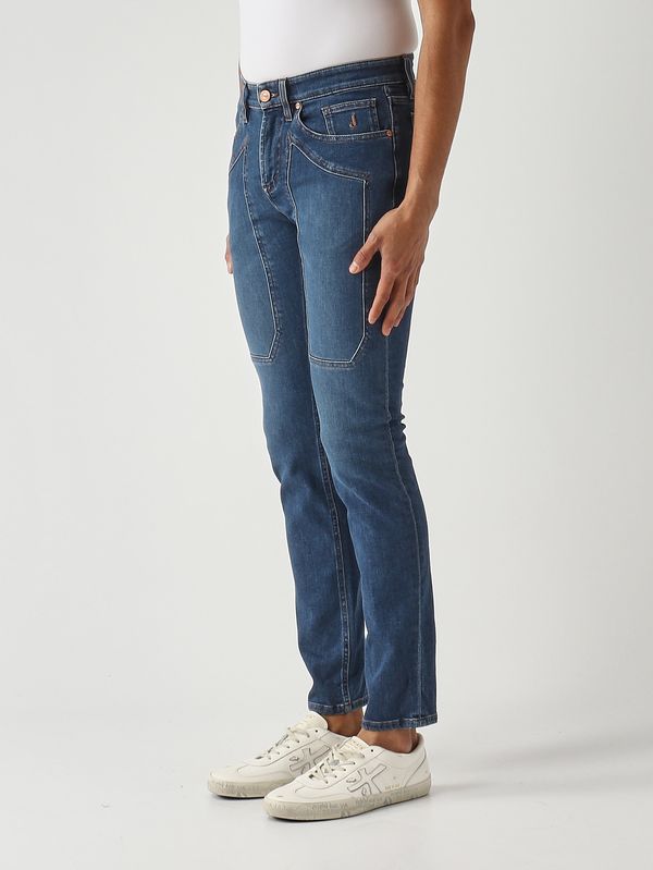 3. Jean homme John en coton stretch Bleu moyen foncé Jeckerson pe26juppa077john001
