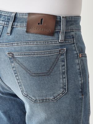 4. Herrenjeans John aus Stretch-Baumwolle Mittelblau