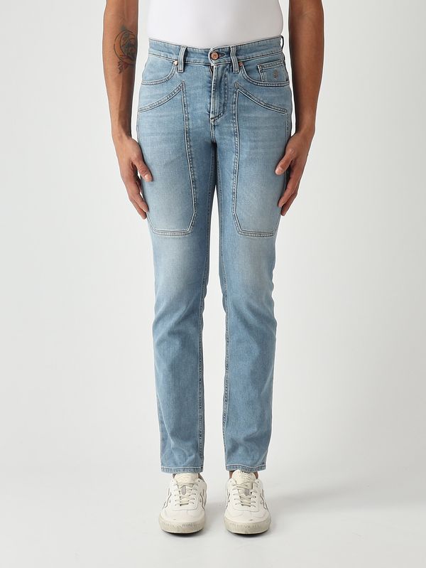 Jean homme John en coton stretch Bleach Bleu Jeckerson